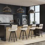 Cosmo Contemporary Black Wood Cream Swivel Counter Stool (Set of 2) 11 Cosmo Contemporary Black Wood Cream Swivel Counter Stool (Set of 2)