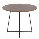 Cosmo Contemporary Black and Walnut Round Dining Table 15 Cosmo Contemporary Black and Walnut Round Dining Table