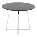 Cosmo Contemporary Chrome and Black Round Dining Table 13 Cosmo Contemporary Chrome and Black Round Dining Table
