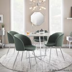 Cosmo Contemporary Chrome and White Marble Dining Table 14 Cosmo Contemporary Chrome and White Marble Dining Table