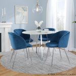 Cosmo Contemporary Chrome and White Marble Dining Table 13 Cosmo Contemporary Chrome and White Marble Dining Table