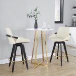 Cosmo Contemporary Cream Faux Leather Swivel Counter Stools (Set of 2) 13 Cosmo Contemporary Cream Faux Leather Swivel Counter Stools (Set of 2)