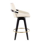 Cosmo Contemporary Cream Faux Leather Swivel Counter Stools (Set of 2) 16 Cosmo Contemporary Cream Faux Leather Swivel Counter Stools (Set of 2)