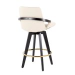 Cosmo Contemporary Cream Faux Leather Swivel Counter Stools (Set of 2) 17 Cosmo Contemporary Cream Faux Leather Swivel Counter Stools (Set of 2)