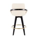 Cosmo Contemporary Cream Faux Leather Swivel Counter Stools (Set of 2) 18 Cosmo Contemporary Cream Faux Leather Swivel Counter Stools (Set of 2)