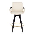 Cosmo Contemporary Cream Faux Leather Swivel Counter Stools (Set of 2) 19 Cosmo Contemporary Cream Faux Leather Swivel Counter Stools (Set of 2)