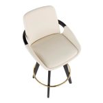 Cosmo Contemporary Cream Faux Leather Swivel Counter Stools (Set of 2) 20 Cosmo Contemporary Cream Faux Leather Swivel Counter Stools (Set of 2)