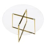Cosmo Contemporary Gold Metal and Glass Dining Table 25 Cosmo Contemporary Gold Metal and Glass Dining Table