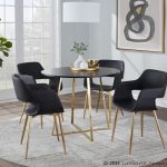 Cosmo Contemporary Gold and Black Round Dining Table 8 Cosmo Contemporary Gold and Black Round Dining Table
