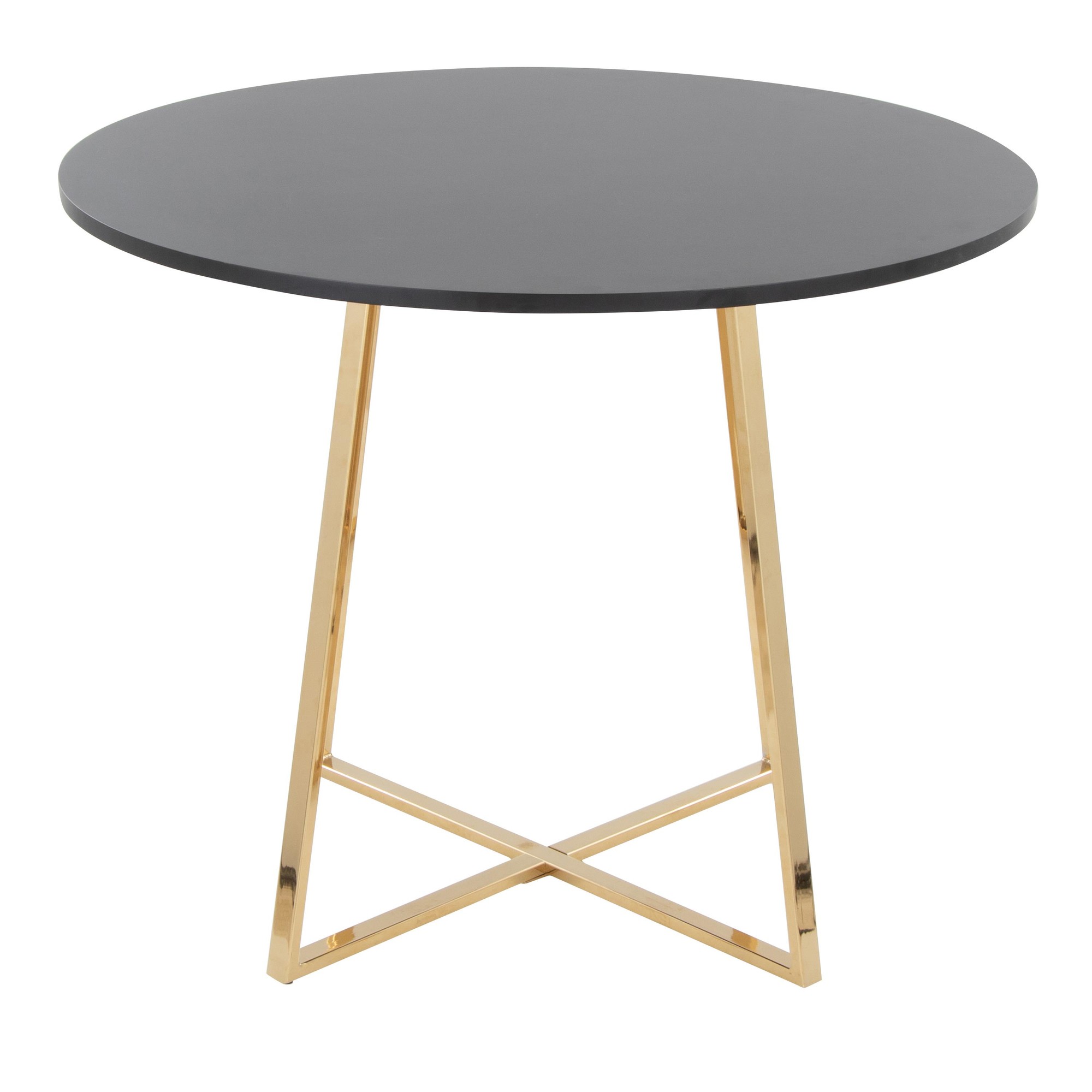 Cosmo Contemporary Gold and Black Round Dining Table 4 Cosmo Contemporary Gold and Black Round Dining Table - Image 4