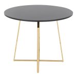 Cosmo Contemporary Gold and Black Round Dining Table 13 Cosmo Contemporary Gold and Black Round Dining Table