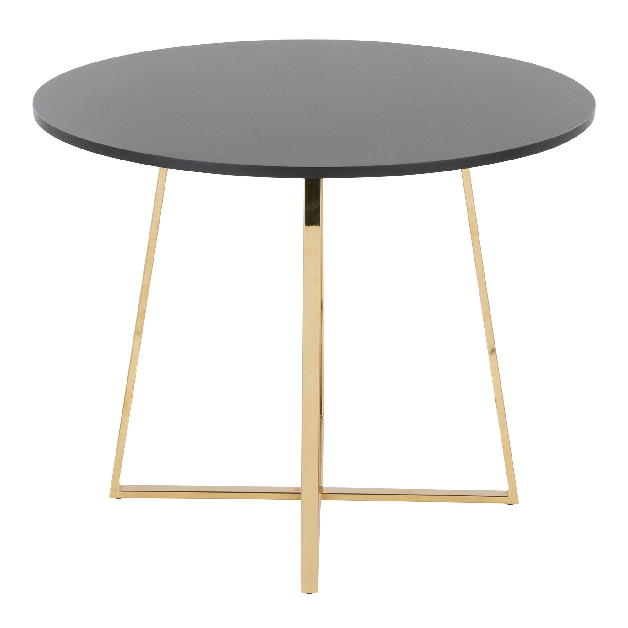 Cosmo Contemporary Gold and Black Round Dining Table 6 Cosmo Contemporary Gold and Black Round Dining Table - Image 6