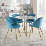 Cosmo Contemporary Gold and White Marble Dining Table 16 Cosmo Contemporary Gold and White Marble Dining Table