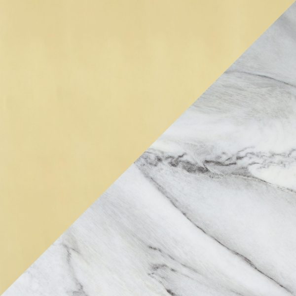 Cosmo Contemporary Gold and White Marble Dining Table 13