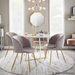Cosmo Contemporary Gold and White Marble Dining Table 15 Cosmo Contemporary Gold and White Marble Dining Table