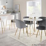 Cosmo Contemporary Gold and White Marble Dining Table 17 Cosmo Contemporary Gold and White Marble Dining Table