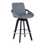 Cosmo Contemporary Grey Faux Leather Counter Stools (Set of 2) 13 Cosmo Contemporary Grey Faux Leather Counter Stools (Set of 2)