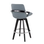 Cosmo Contemporary Grey Faux Leather Counter Stools (Set of 2) 15 Cosmo Contemporary Grey Faux Leather Counter Stools (Set of 2)