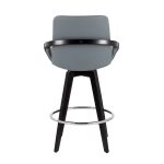 Cosmo Contemporary Grey Faux Leather Counter Stools (Set of 2) 16 Cosmo Contemporary Grey Faux Leather Counter Stools (Set of 2)