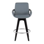 Cosmo Contemporary Grey Faux Leather Counter Stools (Set of 2) 17 Cosmo Contemporary Grey Faux Leather Counter Stools (Set of 2)