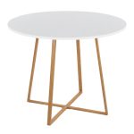 Cosmo Contemporary Round Natural Wood Dining Table 8 Cosmo Contemporary Round Natural Wood Dining Table