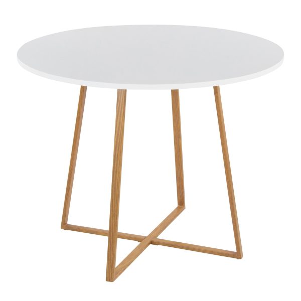 Cosmo Contemporary Round Natural Wood Dining Table 1