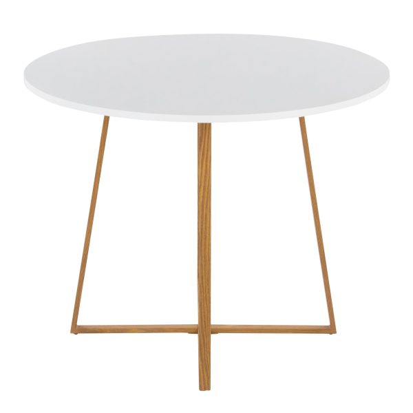 Cosmo Contemporary Round Natural Wood Dining Table 2