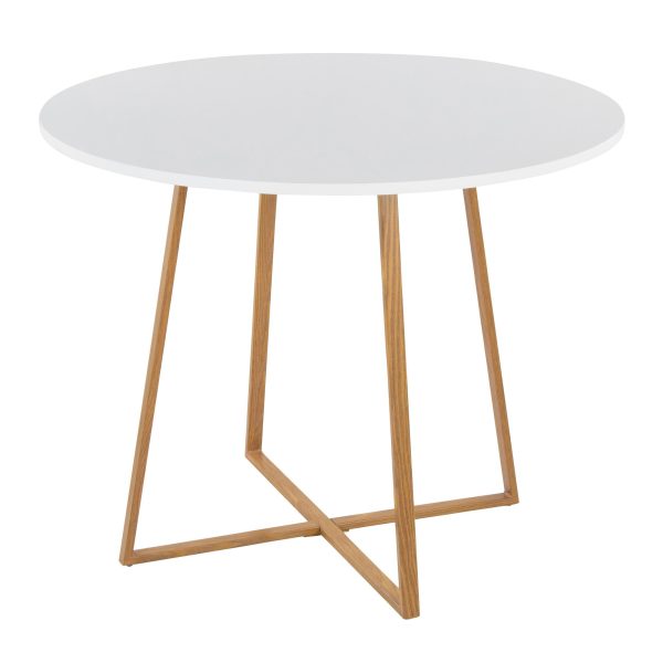 Cosmo Contemporary Round Natural Wood Dining Table 3