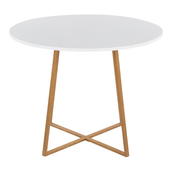 Cosmo Contemporary Round Natural Wood Dining Table 4