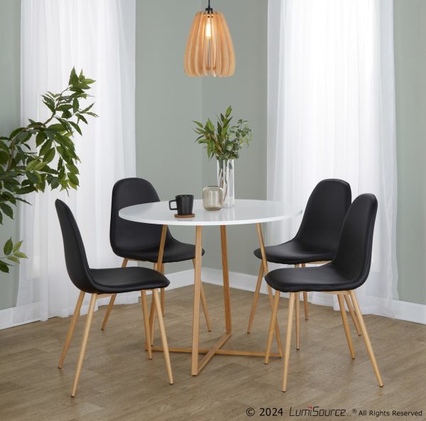 Cosmo Contemporary Round Natural Wood Dining Table