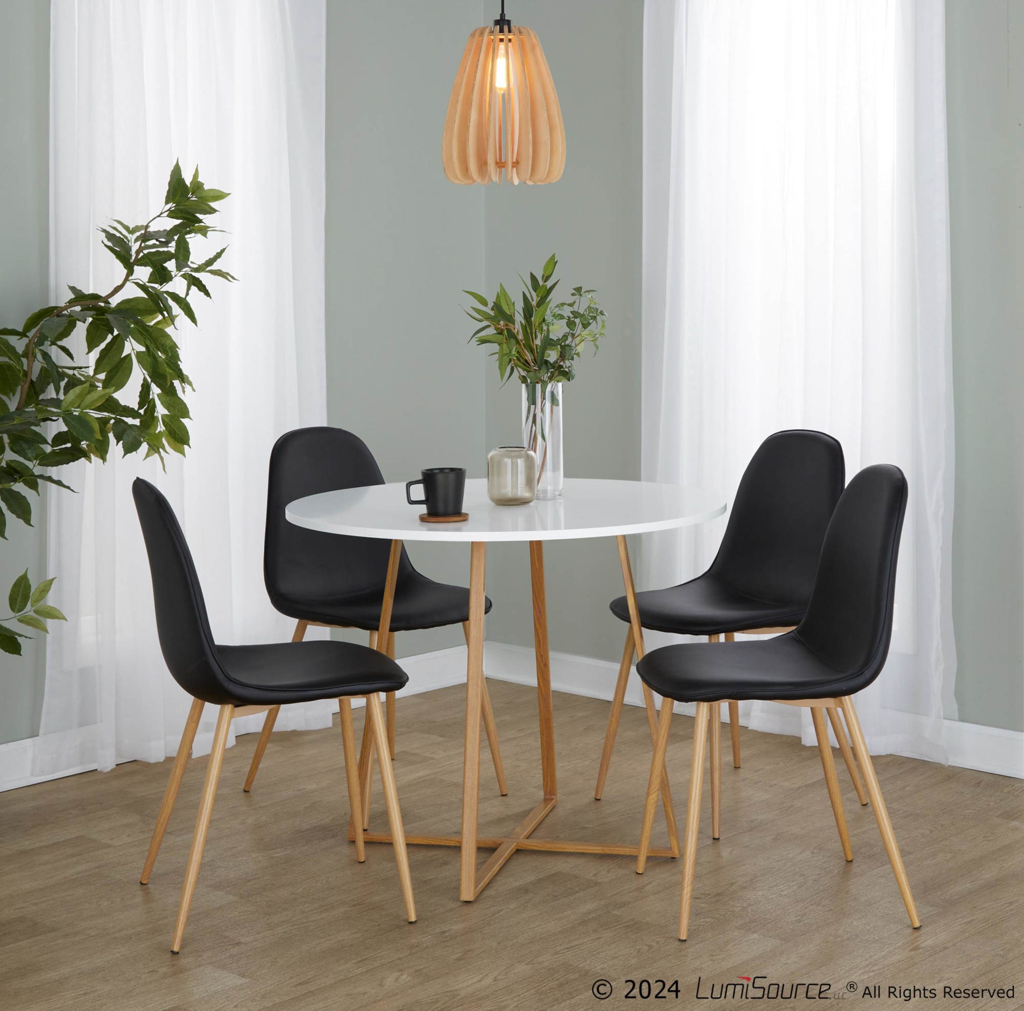 Cosmo Contemporary Round Natural Wood Dining Table 1 Cosmo Contemporary Round Natural Wood Dining Table