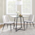 Cosmo Contemporary Square Glass Dining Table Black Metal Base 11 Cosmo Contemporary Square Glass Dining Table Black Metal Base