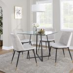 Cosmo Contemporary Square Glass Dining Table Black Metal Base 12 Cosmo Contemporary Square Glass Dining Table Black Metal Base