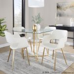 Cosmo Contemporary Square Gold and Glass Dining Table 12 Cosmo Contemporary Square Gold and Glass Dining Table