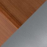 Cosmo Mid-Century 29-Inch Swivel Barstool Walnut Bamboo Grey 24 Cosmo Mid-Century 29-Inch Swivel Barstool Walnut Bamboo Grey