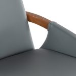 Cosmo Mid-Century 29-Inch Swivel Barstool Walnut Bamboo Grey 22 Cosmo Mid-Century 29-Inch Swivel Barstool Walnut Bamboo Grey