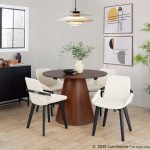 Cosmo Mid-Century Black Bamboo Cream Faux Leather Accent Chair 12 Cosmo Mid-Century Black Bamboo Cream Faux Leather Accent Chair