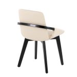 Cosmo Mid-Century Black Bamboo Cream Faux Leather Accent Chair 16 Cosmo Mid-Century Black Bamboo Cream Faux Leather Accent Chair