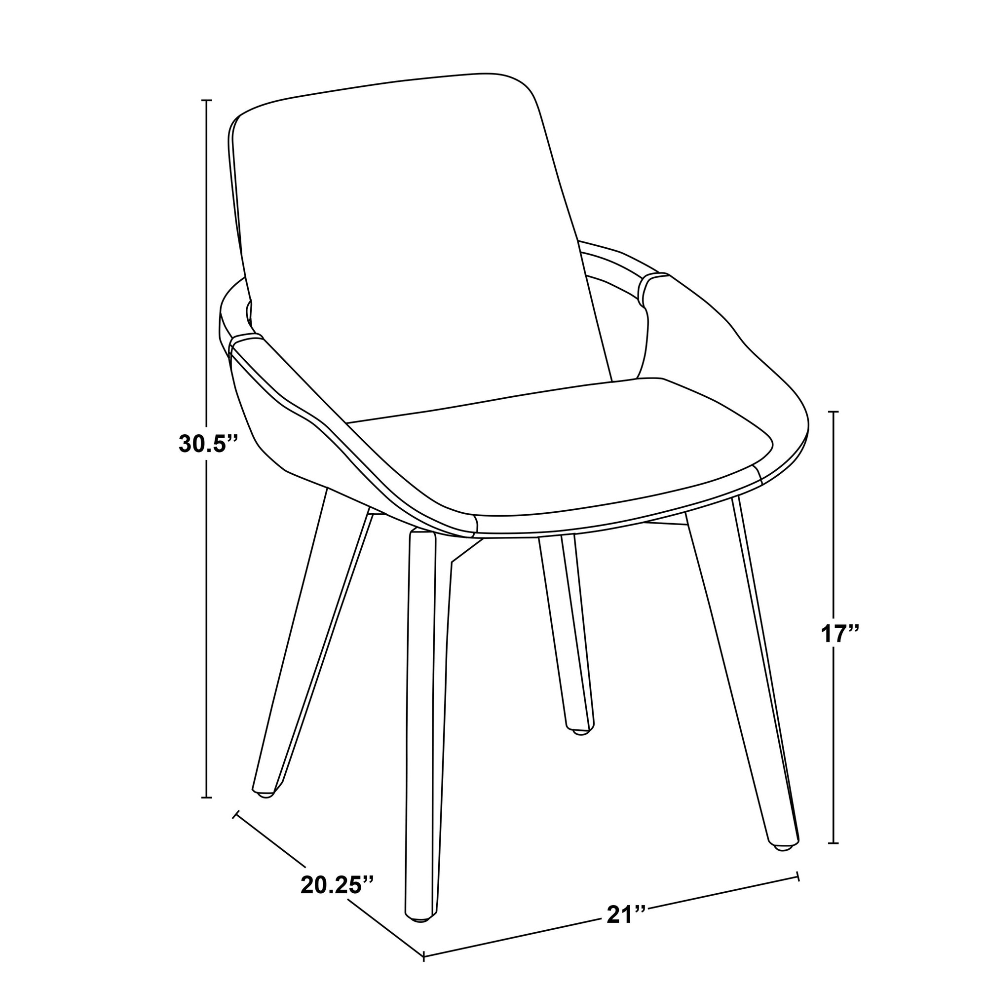 Cosmo Mid-Century Black Bamboo Cream Faux Leather Accent Chair 10 Cosmo Mid-Century Black Bamboo Cream Faux Leather Accent Chair - Image 10