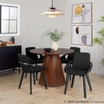 Cosmo Mid-Century Black Faux Leather Accent Chair Black Bamboo 13 Cosmo Mid-Century Black Faux Leather Accent Chair Black Bamboo