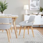 Cosmo Mid-Century Modern Bamboo and Grey Chair 15 Cosmo Mid-Century Modern Bamboo and Grey Chair