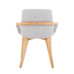 Cosmo Mid-Century Modern Bamboo and Grey Chair 20 Cosmo Mid-Century Modern Bamboo and Grey Chair