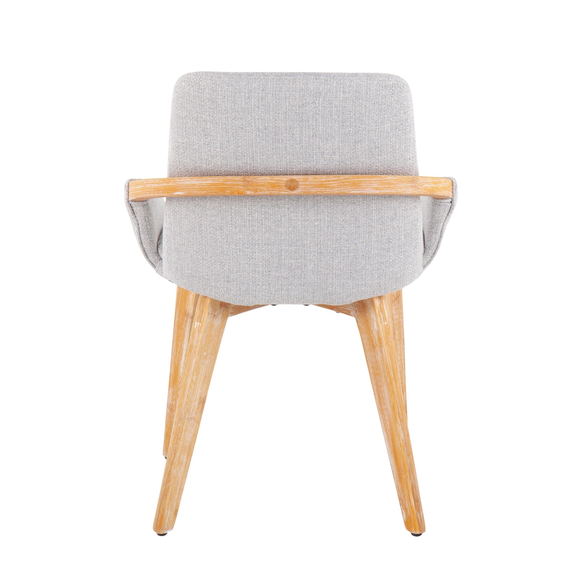 Cosmo Mid-Century Modern Bamboo and Grey Chair 8 Cosmo Mid-Century Modern Bamboo and Grey Chair - Image 8