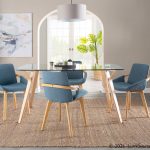 Cosmo Mid-Century Modern Blue Fabric Accent Chair Bamboo Frame 12 Cosmo Mid-Century Modern Blue Fabric Accent Chair Bamboo Frame