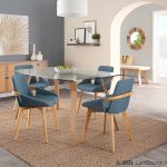 Cosmo Mid-Century Modern Blue Fabric Accent Chair Bamboo Frame 11 Cosmo Mid-Century Modern Blue Fabric Accent Chair Bamboo Frame
