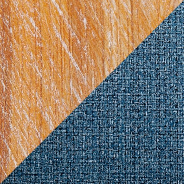 Cosmo Mid Century Modern Blue Fabric Accent Chair Bamboo Frame 9