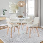 Cosmo Mid-Century Modern Natural Bamboo and Cream Accent Chair 16 Cosmo Mid-Century Modern Natural Bamboo and Cream Accent Chair