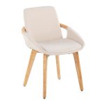 Cosmo Mid-Century Modern Natural Bamboo and Cream Accent Chair 17 Cosmo Mid-Century Modern Natural Bamboo and Cream Accent Chair