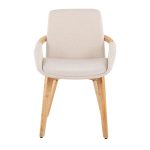 Cosmo Mid-Century Modern Natural Bamboo and Cream Accent Chair 21 Cosmo Mid-Century Modern Natural Bamboo and Cream Accent Chair
