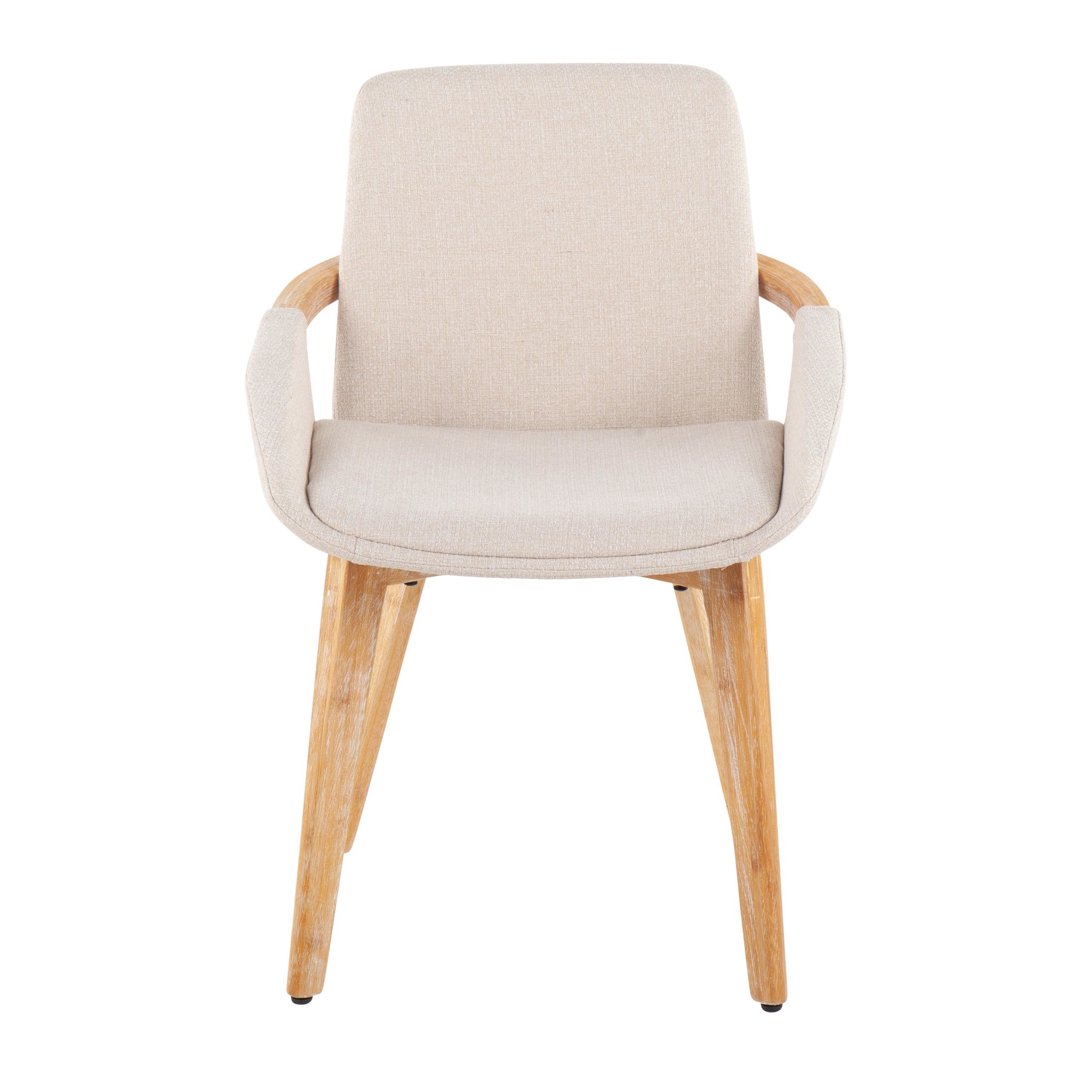 Cosmo Mid-Century Modern Natural Bamboo and Cream Accent Chair 9 Cosmo Mid-Century Modern Natural Bamboo and Cream Accent Chair - Image 9
